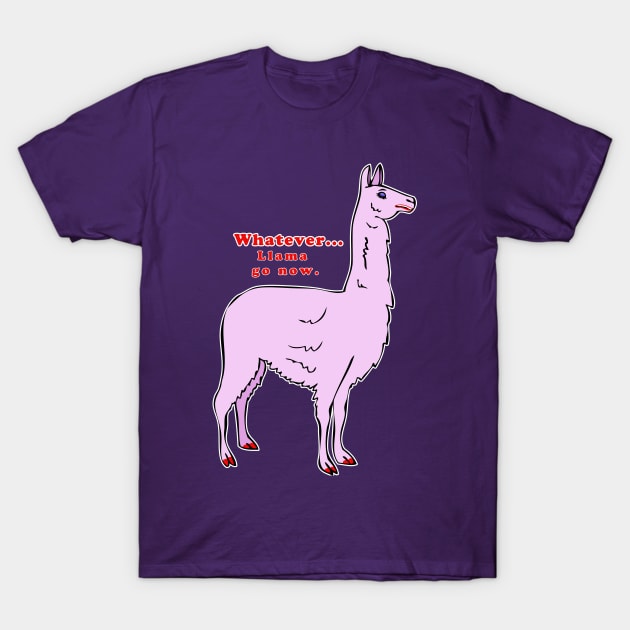 Llama Go Now T-Shirt by RockettGraph1cs